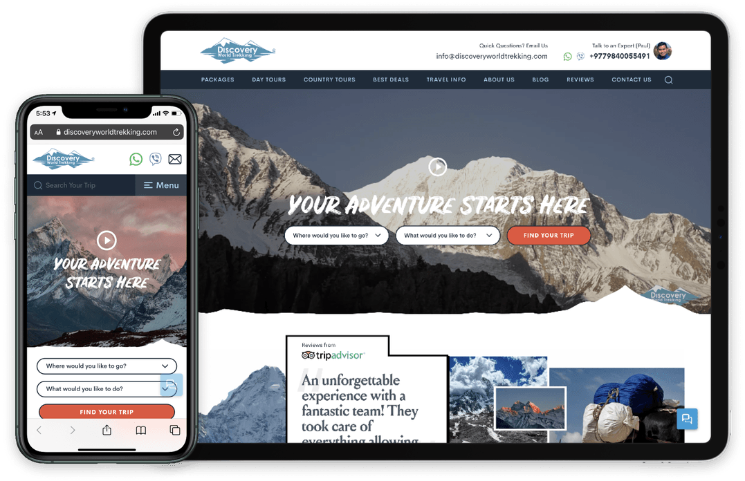 Discovery World Trekking responsive show case